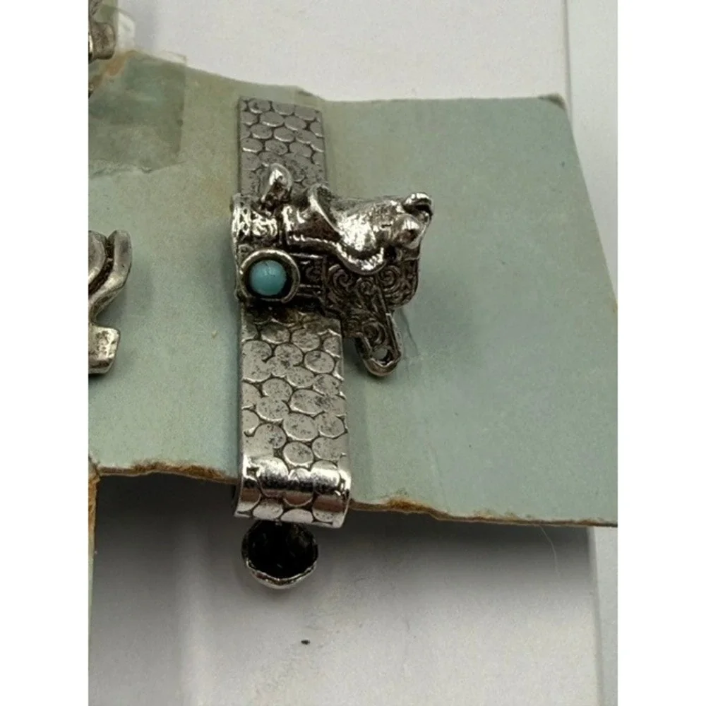 Vintage Roy Rogers Cuff Links and Tie Clasp/Bar Wrist Watch Jewelry Set
